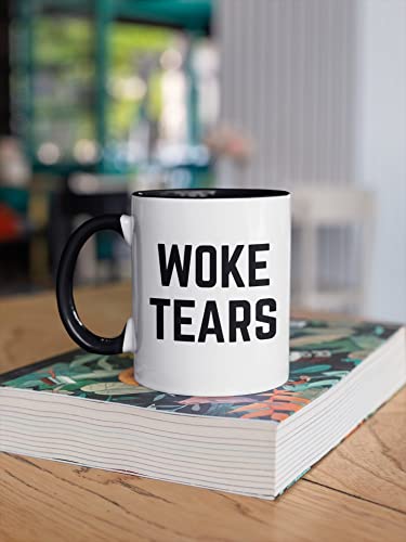 Nufar De29mbB148 Tasse mit Aufschrift "Woke Tears", gegen Aufwachen, 325 ml, Keramiktasse von Nufar