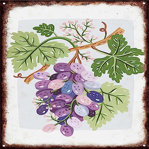 Quadratisches Metall-Blechschild, rustikale Wanddekoration, Wandschild, Gemälde, Poster, geeignet für Zuhause, Garten, Küche, Bar, Café, Restaurant, Garage, 30,5 x 30,5 cm von Nufar