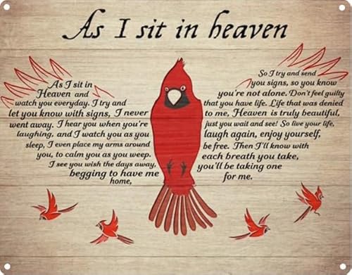 Vintage Blechschild Cardinal That Fell from The Sky When I was Sitting in Heaven Home Wall House Garage Bar Dekoration Schild 30,5 x 20,3 cm Vintage Blechschild Cardinal That Fell from The Sky When I was Sitting in Heaven Home Wall House Garage Bar Dekoration Schild 30,5 x 20,3 cm von Nufar