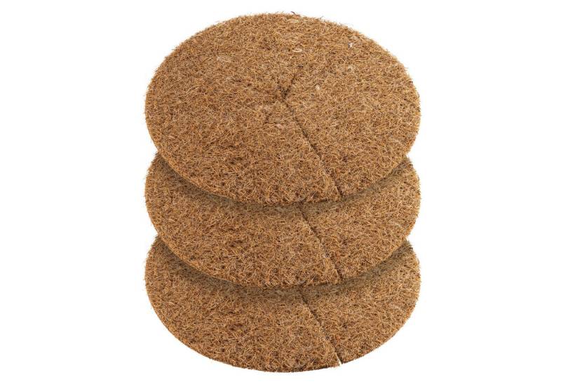 Nugati Kokosscheibe NUGATI Kokos-Mulchscheibe Kübelabdeckung Winterschutz Kokosdisk, (3-St) von Nugati