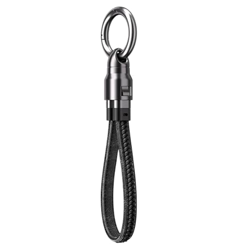 Nuhjytgf Key Ring Phone Chain Ladekabel, Kompaktes USB -C -Ladekabel, USB C -Reiseladegerät Keychain, Robustes Und Stilvolles Design, Tragbar, 6x16.5x1.4 Cm Für Telefone, Laptops Reise von Nuhjytgf