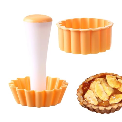 Tart Press Set | Pastry Crust Tamper Tool | Non-stick Tart Press Mold | Reusable Tart Crust Shaper | Food-Safe Tart Crust Press | Tart Tamper Baking Tool For Pressing Tart Shells & Crusts von Nuhjytgf