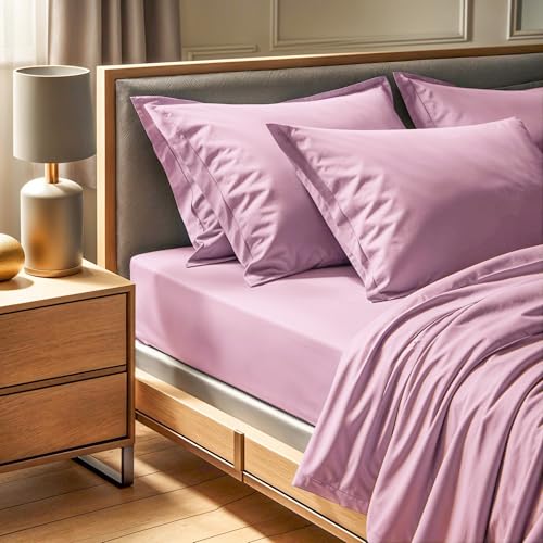 100% Cotton Ranforce Single Fitted Sheet (90 x 200+30 cm), Dusty Rose, 155 Thread Count | Machine Washable at 30°C | Soft & Durable for Comfort, Twin von Nuit Des Rêves