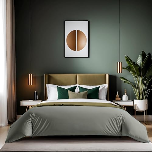 Dark Grey Ranforce Single Quilt Cover (135 x 200 cm) | 100% Cotton, 155 Thread Count, Button Closure | Machine Washable at 30°C, Soft & Durable, Twin von Nuit Des Rêves