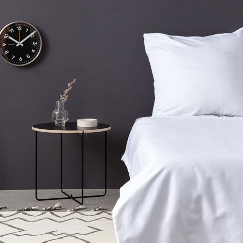 Luxurious Satin Super King Fitted Sheet, 100% Cotton, 180 x 200+30 cm, 210 Thread Count, Machine Washable at 30°C, Elegant White Color for Ultimate Comfort Luxurious Satin Super King Fitted Sheet, 100% Cotton, 180 x 200+30 cm, 210 Thread Count, Machine Washable at 30°C, Elegant White Color for Ultimate Comfort von Nuit Des Rêves