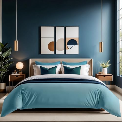 Mint Green Ranforce XXL Quilt Cover (155 x 220 cm) | 100% Cotton, 145 Thread Count, Button Closure | Machine Washable at 30°C, Soft & Durable, Twin von Nuit Des Rêves