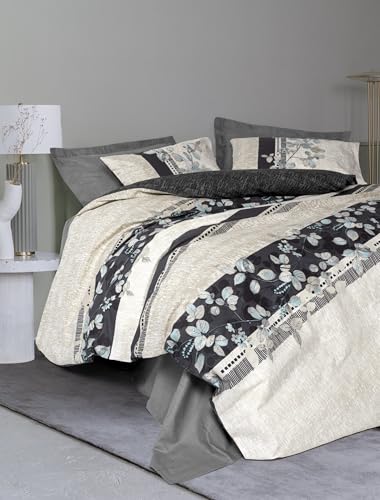 Nuit Des Rêves Ranforce Single XXL Quilt Cover Set, Anthracite, 155 x 220 cm | 100% Cotton, Pigment Printed, Machine Washable, Button Closure | Stylish & Comfortable Bedding, Twin Nuit Des Rêves Ranforce Single XXL Quilt Cover Set, Anthracite, 155 x 220 cm | 100% Cotton, Pigment Printed, Machine Washable, Button Closure | Stylish & Comfortable Bedding, Twin von Nuit Des Rêves