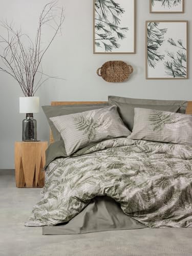 Nuit Des Rêves Ranforce Single XXL Quilt Cover Set, Khaki, 155 x 220 cm | 100% Cotton, Pigment Printed, Machine Washable, Envelope & Button Closure | Soft & Durable Nuit Des Rêves Ranforce Single XXL Quilt Cover Set, Khaki, 155 x 220 cm | 100% Cotton, Pigment Printed, Machine Washable, Envelope & Button Closure | Soft & Durable von Nuit Des Rêves