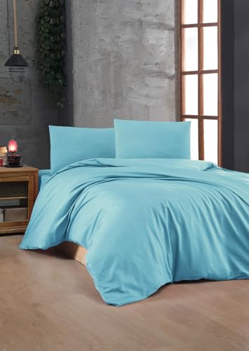 Nuit Des Rêves Turquoise Ranforce Single XXL Quilt Cover Set, 155 x 220 cm, 100% Cotton, 155 Thread Count, Button Closure, Machine Washable at 30°C | Soft & Stylish Bedding, Twin Nuit Des Rêves Turquoise Ranforce Single XXL Quilt Cover Set, 155 x 220 cm, 100% Cotton, 155 Thread Count, Button Closure, Machine Washable at 30°C | Soft & Stylish Bedding, Twin von Nuit Des Rêves
