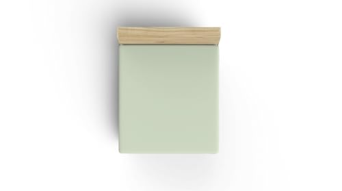 Premium Ranforce Double XL Fitted Sheet (140x200+30 cm), Light Green, 100% Cotton, 155 Thread Count, Machine Washable at 30°C | Soft & Durable Bedding von Nuit Des Rêves