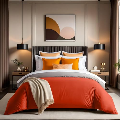 Premium Ranforce Single Quilt Cover, 135 x 200 cm, 100% Cotton, Cinnamon Color, Button Closure, 145 Thread Count, Machine Washable at 30°C | Cozy & Stylish Bedding Premium Ranforce Single Quilt Cover, 135 x 200 cm, 100% Cotton, Cinnamon Color, Button Closure, 145 Thread Count, Machine Washable at 30°C | Cozy & Stylish Bedding von Nuit Des Rêves