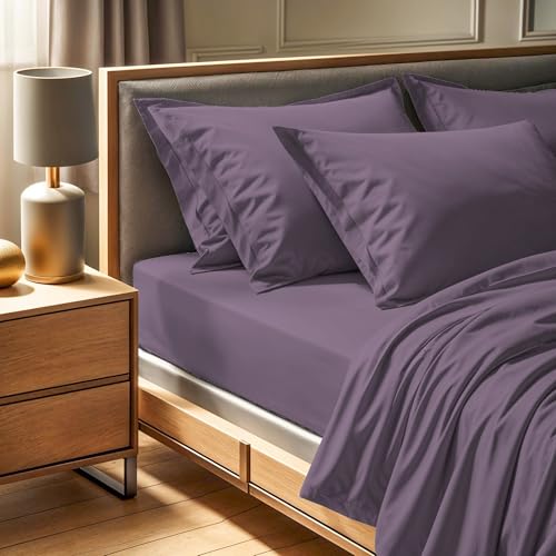Premium Ranforce Super King Fitted Sheet (180 x 200+30 cm), Dusty Rose, 100% Cotton, 145 Thread Count | Machine Washable at 30°C | Soft & Durable von Nuit Des Rêves