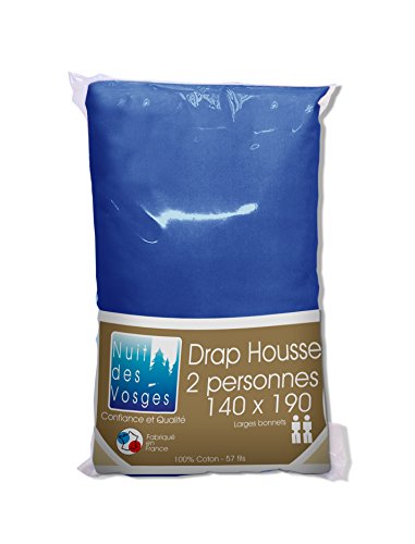 Nuit des Vosges 2101027 Cotoval Spannbettlaken Uni Baumwolle Nattier Blau 140 x 190 cm Nuit des Vosges 2101027 Cotoval Spannbettlaken Uni Baumwolle Nattier Blau 140 x 190 cm von Nuit des Vosges