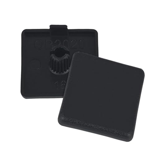 40 Stück Aluminium Profil Endkappen 20x20 mm - Hochwertige Schutzkappen aus Kunststoff für 2020 EU-Standard Aluprofile, Robuste Abdeckkappen für Industrie & DIY-Projekte (Schwarz) von Nujvnuj