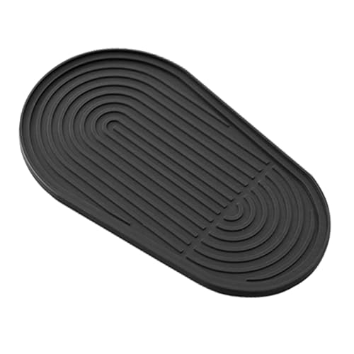 Universelle Silikon-Abtropfmatte für Wassersprudler - rutschfeste & wasserdichte Unterlage schützt Arbeitsplatten vor Nässe und Kratzern - Perfektes Zubehör für alle Sprudlermodelle (Schwarz) von Nujvnuj