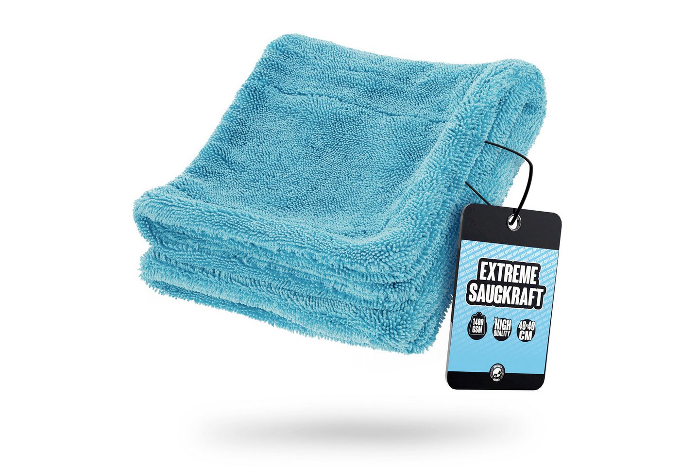Nuke Guys Microfaser Auto Trockentuch - Gamma Dryer S bis XXL Mikrofasertuch (Microfaser, 40x40 cm, 1-tlg., Gamma Dryer S - Blau - 40x40cm 1400GSM) von Nuke Guys