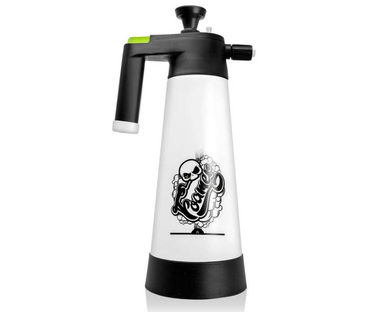 Nuke Guys Drucksprühgerät Drucksprüher Auto 2 Liter Foamer inkl. 3 Düsen, (6-tlg), mit Silikonöl und Anleitung - Schaumsprüher zur Autowäsche von Nuke Guys