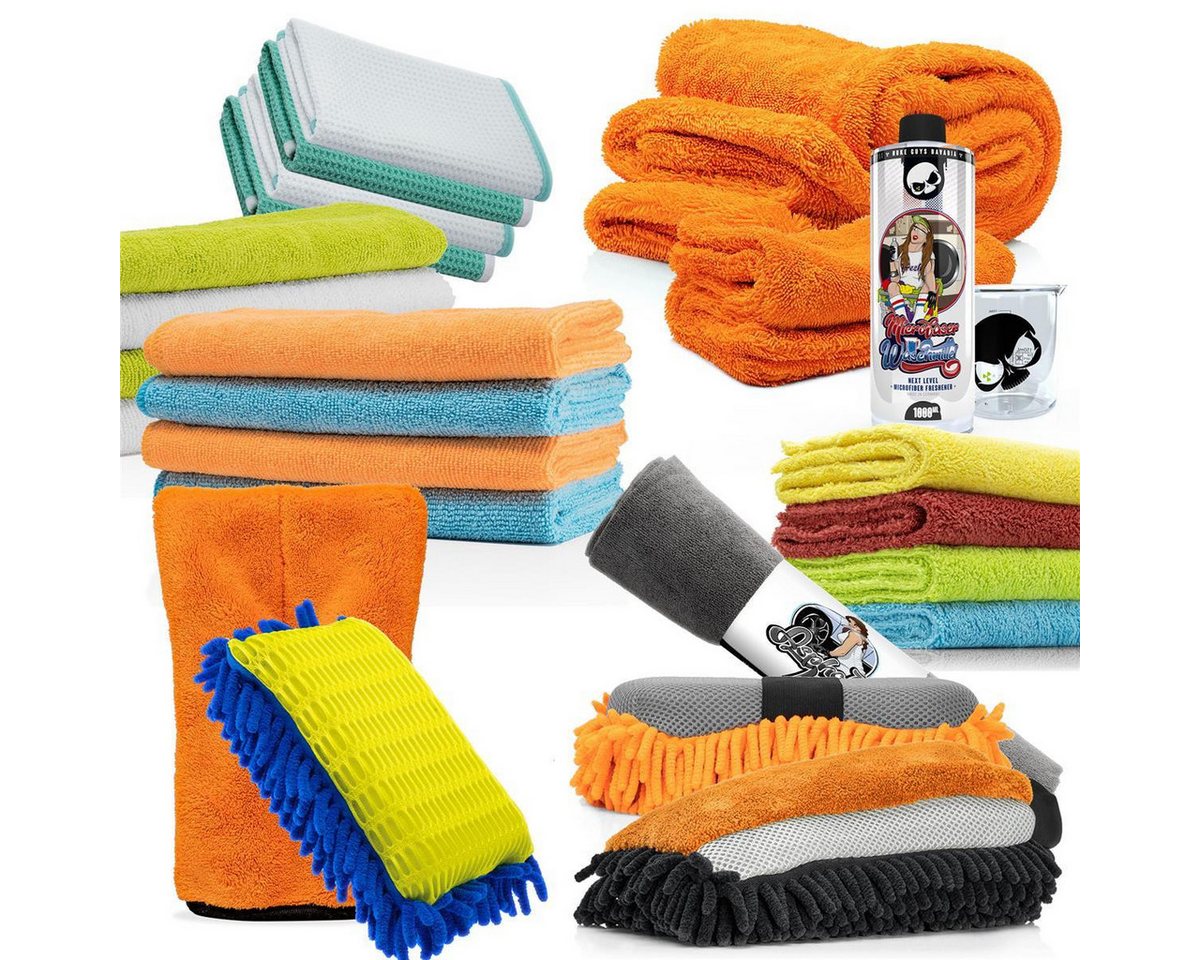 Nuke Guys Mikrofaser Set mit Mikrofaser Waschmittel + Griffin Messbecher Mikrofasertuch (Polyester, Polyamide, Set, 12-tlg., Mikrofaser Universal Set) von Nuke Guys