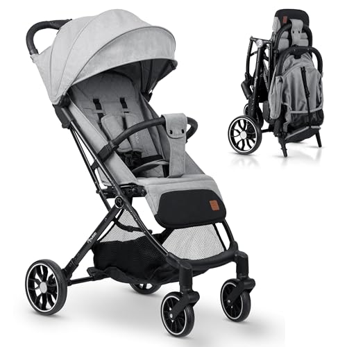 Nukido Kinder Wagen Kinderwagen Babywagen Bis 15 kg Große Räder Sitzbuggy Buggy Zusammenklappbar Handgepäck Leicht Verstellbare Rückenlehne Grau Nukido Kinder Wagen Kinderwagen Babywagen Bis 15 kg Große Räder Sitzbuggy Buggy Zusammenklappbar Handgepäck Leicht Verstellbare Rückenlehne Grau von Nukido
