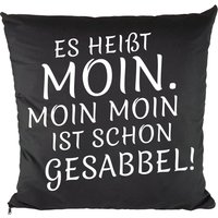 Kissen Inkl. Füllung Motiv "Moin Moin Ist Schon Gesabbel" von NukularDesign