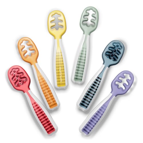 NumNum Baby Löffel 1-Pack, 6 Spoons, Silikon Esslernlöffel für Baby ab 6 Monate - BPA-frei - Lernlöffel und Breilöffel für BLW und Beikost Zubehör - Regenbogen NumNum Baby Löffel 1-Pack, 6 Spoons, Silikon Esslernlöffel für Baby ab 6 Monate - BPA-frei - Lernlöffel und Breilöffel für BLW und Beikost Zubehör - Regenbogen von NumNum