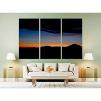 Natur Wandkunst Bunte Sonnenuntergang Wanddekoration Nacht Foto Leinwand Home Wall Art Dekor Leinwanddruck von NumberOneUA