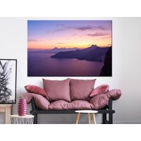 Sonnenuntergang Wand Kunst Sets Spanien Wand-Dekor Peon De Ifach Kunstdruck Meer Leinwand Warme Farben Landschaft Wandkunst Berge von NumberOneUA