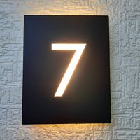 Beleuchtetes Hausschild, Moderne Led Hausnummer, Individuelles Adressschild von NumericSign