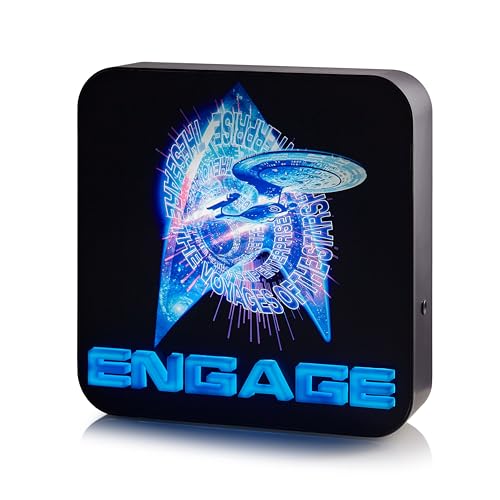 Numskull Offizielle Star Trek 3D-Logo Schreibtischlampe Wandlicht für Schlafzimmer, Büro, Zuhause, Studium, Arbeit - Offizielles Star Trek Merchandise von Numskull