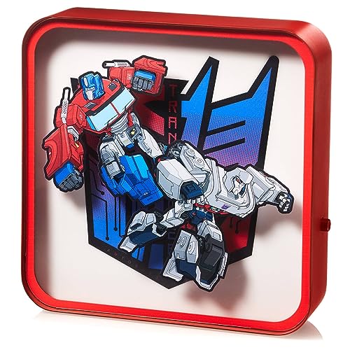 Numskull Offizielle Transformers Perspex Logo Schreibtischlampe Wandleuchte für Schlafzimmer, Büro, Zuhause, Studium, Arbeit - Offizielles Transformers-Merchandise von numskull