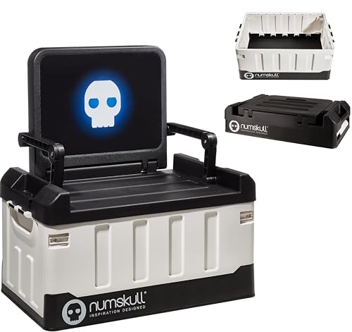 Numskull PS5-inspiriertes 2-in-1 Spielzeug-Aufbewahrungsbox & Klappstuhl - Gaming-Zubehör Organizer mit Deckel und Griffen für Familienzimmer, Offizielles PS5-inspiriertes Merchandise von Numskull