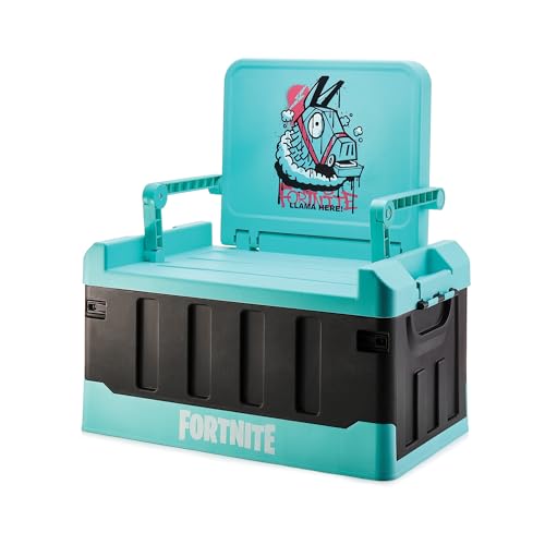 numskull Fortnite 2-in-1 Spielzeug-Aufbewahrungsbox & Klappstuhl - Gaming-Zubehör Organizer mit Deckel und Griffen für Familienzimmer, Offizielles Fortnite Merchandise von Numskull