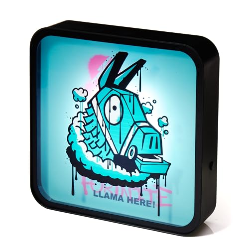 Numskull Fortnite LED Light Box Acryl-Lampe – Offizielles Llama LED-Licht, Tisch- oder Wandmontage, USB- oder Batteriebetrieben, 22 cm hoch von Numskull