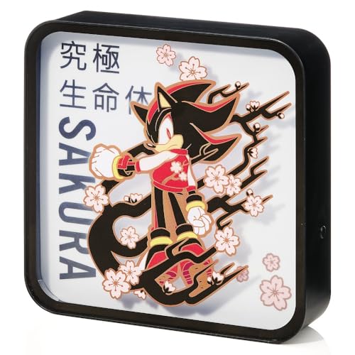 numskull Offizielle Sakura Shadow Acryl-Logo-Schreibtischlampe Wandleuchte für Schlafzimmer, Büro, Zuhause, Studium, Arbeit - Offizielles Sonic The Hedgehog Merchandise von Numskull