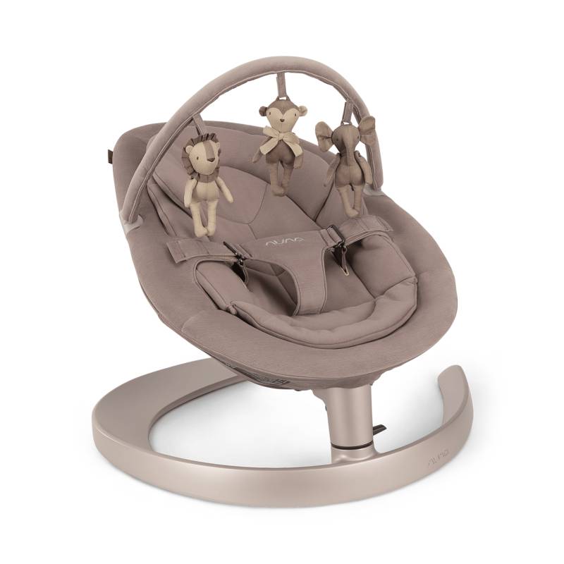 Nuna Wippe Schaukel Babywippe Cedar Beige Bio Baumwolle Mesh 3 Punkt Gurt B-Ware von Nuna