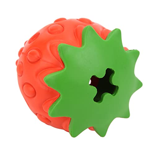 Nunafey Kauspielzeug für Hunde, Naturkautschukmaterialien reinigen ihre Zähne Hundegummispielzeug Einzigartiger Erdbeergeschmack für Hunde(rot) von Nunafey