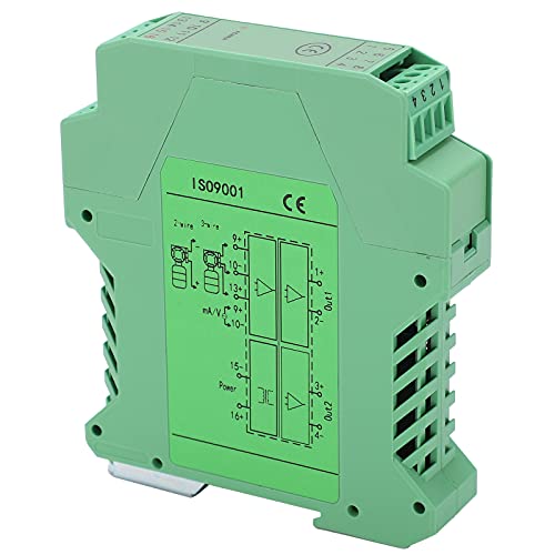 Signalverteiler, 0-5V bis 0-5V DC Signalisolator 1 IN 2 OUT DC24V Stromversorgung für 2- oder 3-Leiter-Transmitter von Nunafey