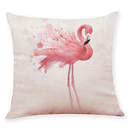 Nunbee Kissenbezug bettwäsche deko Flamingo Platz Dekorative Akzente Setzen Fall Sofa zierkissen, Flamingo 1 45 * 45cm von Nunubee