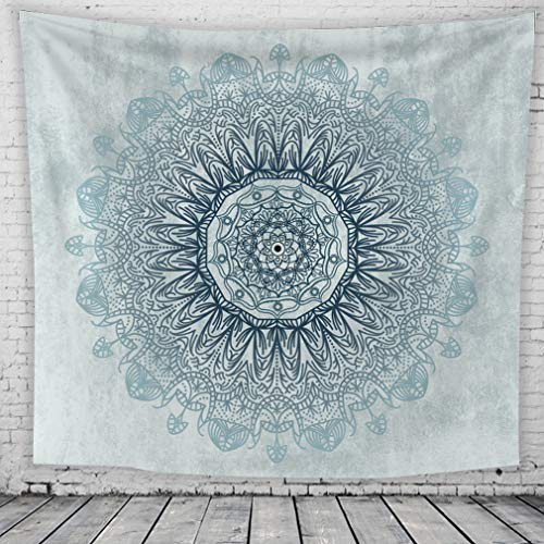 Nunbee Tapisserie Wandbehäng Mandala Wald Wandteppich Wanddekoration Indisch Hanging Hippie Psychedelic makramee Natur Beach Yoga Tischdecke Picknickdecke Strandtücher, Mandala 5 150 * 200cm von Nunubee