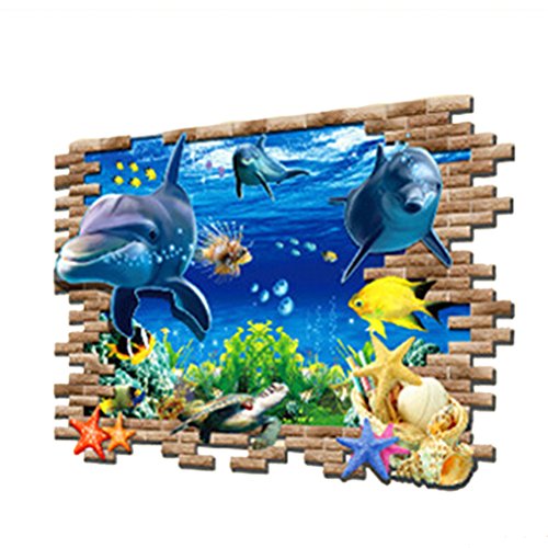 Amybria 3D Unterwasserwelt Wandtattoo Abnehmbare Wandaufkleber DIY Wohnaccessoires Wasserdichte Tapete PVC Aufkleber Wandsticker Wanddekoration für Kinderzimmer Spielzimmer Amybria 3D Unterwasserwelt Wandtattoo Abnehmbare Wandaufkleber DIY Wohnaccessoires Wasserdichte Tapete PVC Aufkleber Wandsticker Wanddekoration für Kinderzimmer Spielzimmer von Nunubee