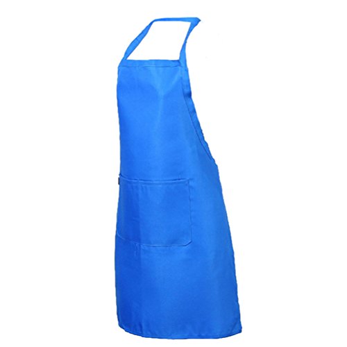 Amybria Kochschürze/Küchenschürze mit Fronttasche blau von Nunubee