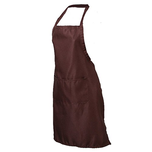 Amybria Kochschürze/Küchenschürze mit Fronttasche braun von Nunubee