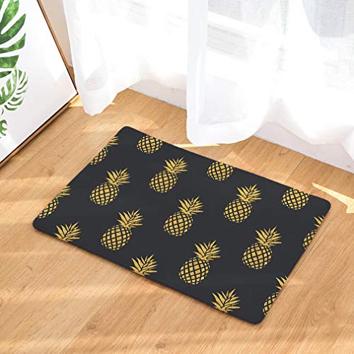 Nunbee Fußmatte Ananas-Druck Designe Anti Rutsch Unterlage Wasseraufnahme Praktische Teppich Schmutzfangmatte Haustür Flur Innenbereich Aussen Lustig, Ananas2 50 * 80cm von Nunubee