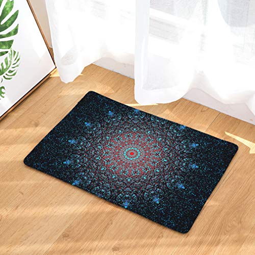 Nunbee Fußmatte Mandala Designe Anti Rutsch Unterlage Wasseraufnahme Teppich Praktische Schmutzfangmatte Haustür Flur Innenbereich Aussen Lustig, Mandala10 50 * 80cm von Nunubee