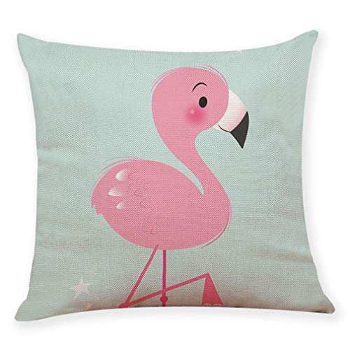 Nunbee Kissenbezug bettwäsche deko Flamingo Platz Dekorative Akzente Setzen Fall Sofa zierkissen, Flamingo 3 45 * 45cm von Nunubee
