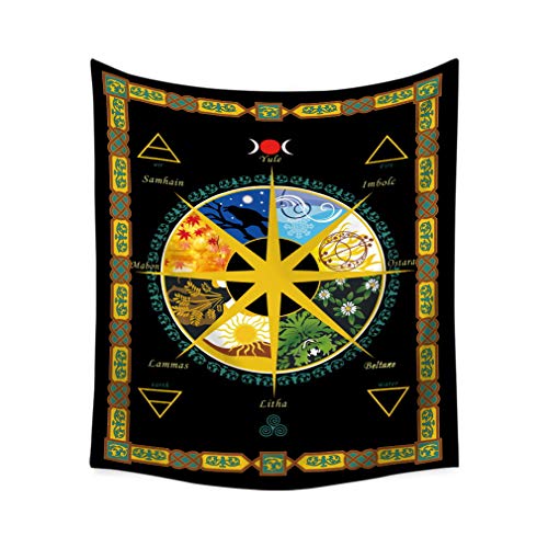 Nunbee Tapisserie Mandala Wald Wandteppich Wanddekoration Indisch Psychedelic makramee Hanging Hippie Natur Beach Yoga Tischdecke Picknickdecke Strandtücher, Mandala 1 90 * 75cm von Nunubee