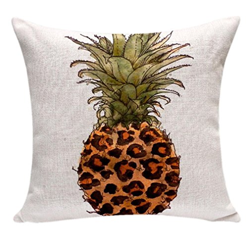 Nunubee Baumwolle Leinen Kissenbezug 45 x 45 cm Kissen-Überzug, Kissenhülle, Sofa Dekoration, Ananas, Leinen, Pineapple 4, 18*18Inch Nunubee Baumwolle Leinen Kissenbezug 45 x 45 cm Kissen-Überzug, Kissenhülle, Sofa Dekoration, Ananas, Leinen, Pineapple 4, 18*18Inch von Nunubee