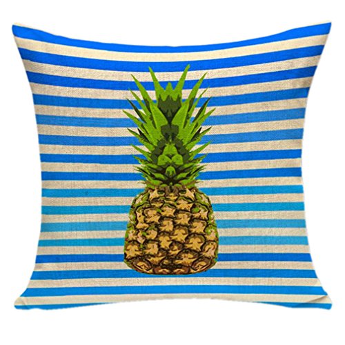 Nunubee Baumwolle Leinen Kissenbezug 45 x 45 cm Kissen-Überzug, Kissenhülle, Sofa Dekoration, Ananas, Leinen, Pineapple 6, 18*18Inch Nunubee Baumwolle Leinen Kissenbezug 45 x 45 cm Kissen-Überzug, Kissenhülle, Sofa Dekoration, Ananas, Leinen, Pineapple 6, 18*18Inch von Nunubee