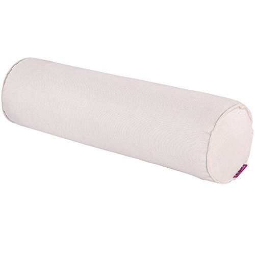 Nunubee Flachs einfarbig Candy Pillow Roll Polster Kissen Schwangerschaftskissen Nackenkissen für Home Bed Sofakissen 15X40CM Beige von Nunubee