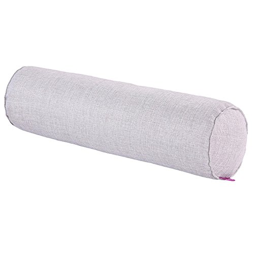 Nunubee Flachs einfarbig Candy Pillow Roll Polster Kissen Schwangerschaftskissen Nackenkissen für Home Bed Sofakissen 15X60CM Silbergrau von Nunubee